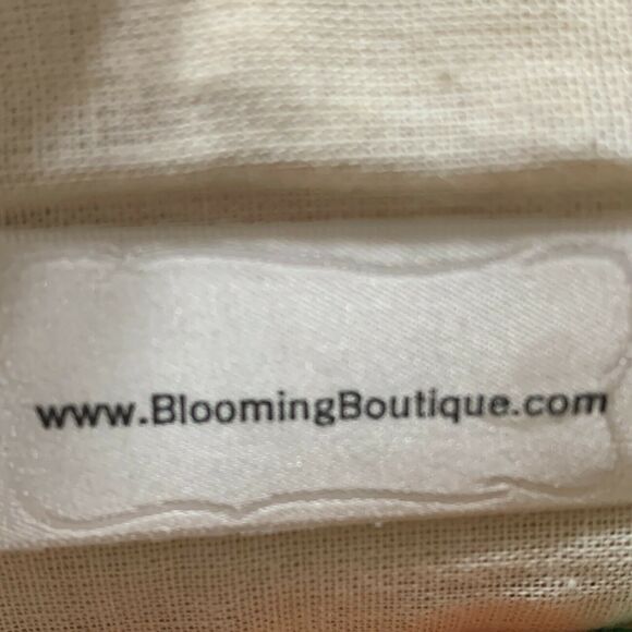 Blooming Boutique Tote Basket Seashore Shell Beaded Womens Handbag Tan - Picture 7 of 8